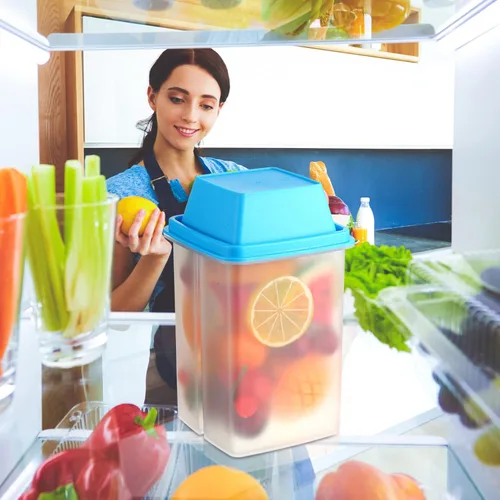 Miniatura 6 de Chengu 3 Recipientes para Encurtidos de Jalapeño con Coladores, Dispensadores Cuadrados para Almacenamiento de Condimentos y Alimentos, Portador