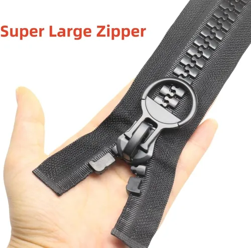 Miniatura 2 de YaHoGa 80 cm #20 Cremalleras de plástico gigantes para coser tiendas de campaña, abrigos, chaquetas de plumón, cubierta de barco, lona resistente