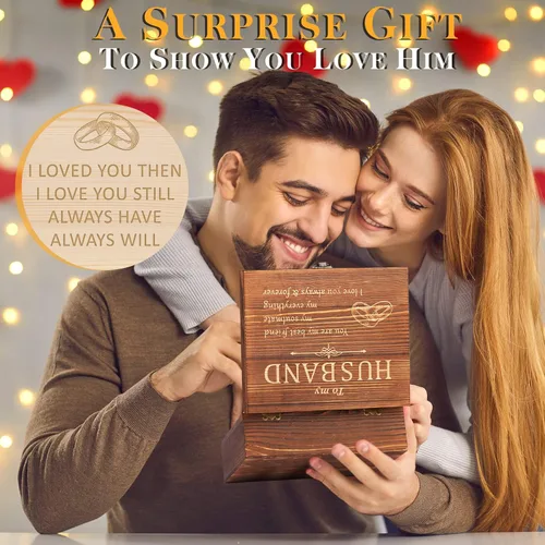 Miniatura 2 de Regalos para marido para él hombres, día de San Valentín, juego reutilizable de piedras de whisky grabadas de acero inoxidable y vasos, regalo