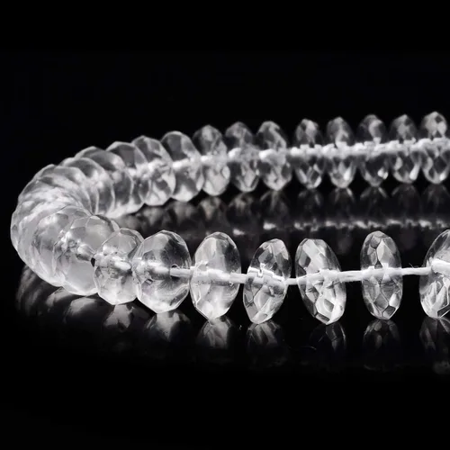 Miniatura 8 de RUBYCA Natural AAA Grado Blanco Claro Cuarzo Cristal Crackle Redondo Perlas Joyería Fabricación 1 Strand 0.157 in