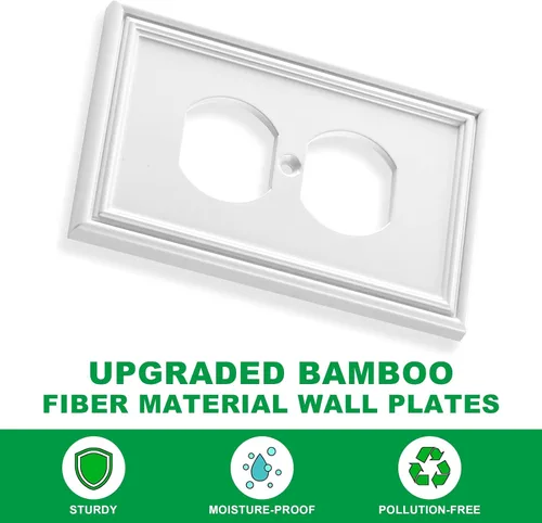 Miniatura 2 de Cubiertas blancas para enchufes de pared, placa decorativa moderna para interruptor de luz, cubierta de enchufe, placas de interruptor, cubierta