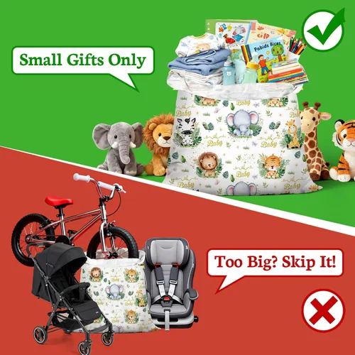Miniatura 4 de Big Eye Owl Bolsas grandes para baby shower, safari, animales de la selva, bolsas de regalo, bolsa de regalo de plástico, envoltura de regalo, baby