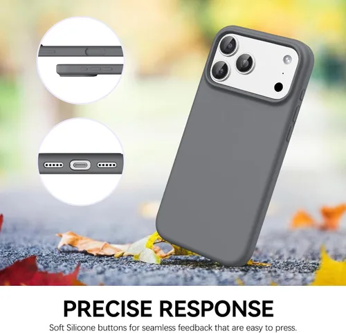 Miniatura 287 de GUAGUA Funda compatible con iPhone 17 Pro Max de 6.9 pulgadas, silicona líquida, goma de gel suave, delgada, forro de microfibra delgada