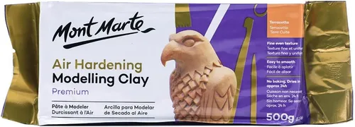Miniatura 8 de Mont Marte Arcilla de modelado que se endurece con el aire gris, 500 g (1.1 lb). Se seca en aproximadamente 24 horas. Adecuada para escultores