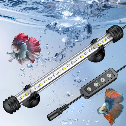 Miniatura 8 de Pawfly Luz LED para Acuario de 1.8 W, Luz Submersible de 7.5 Pulgadas Bajo el Agua para Tanque de Peces con Temporizador de Encendido/Apagado