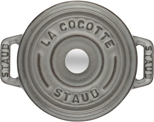 Miniatura 3 de staub La Cocotte Redondo 40500-106 Mini Pico Cocotte Redondo Gris 40500-106 - Maceta esmaltada a dos manos