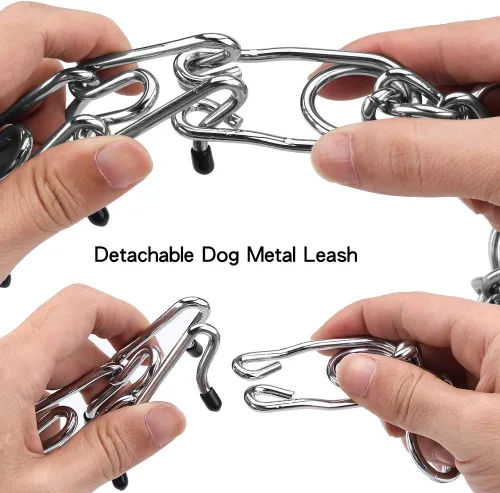 Miniatura 4 de Collares de púas para perros, collar de perro sin tirones, collar de entrenamiento para perros pequeños, acero inoxidable ajustable con cómodas