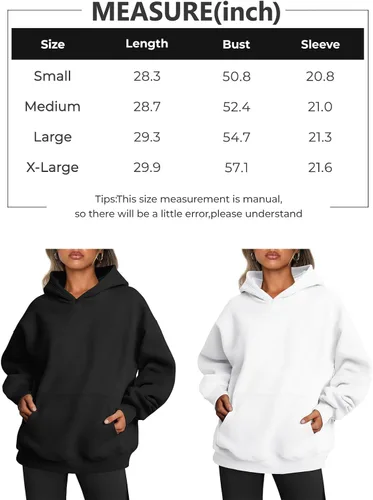 Miniatura 7 de Trendy Queen Sudaderas de gran tamaño con capucha de forro polar para mujer, camisas de manga larga, ropa de otoño con bolsillo