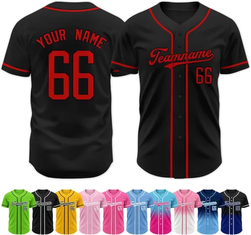 Miniatura 43 de Custom Baseball Jersey Stitched Personalized Name Number Baseball Shirts Sports Uniform for Men Women Boy