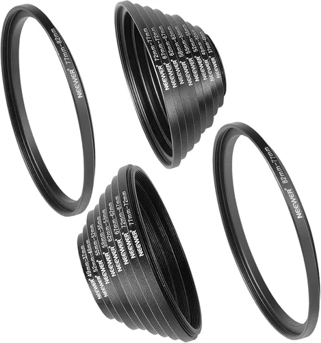 Miniatura 10 de NEEWER 7 adaptadores de filtro de anillos escalonables, 1.929-2.047 in, 2.047-2.165 in, 2.165-2.283 in, 2.283-2.441 in, 2.441-2.638 in, 2.638-2.835