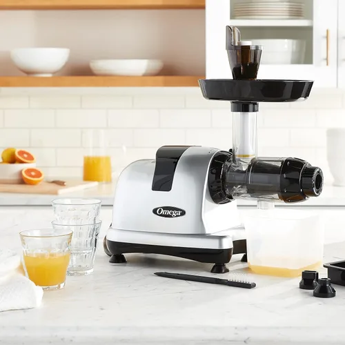 Miniatura 12 de Omega Máquina exprimidora de prensado en frío, extractor de jugo de frutas y verduras y sistema de nutrición para leche de nuez para bebés