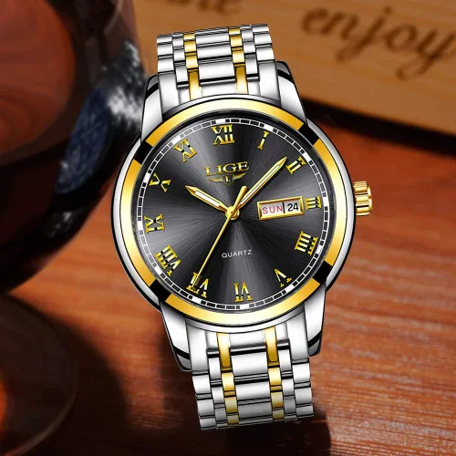 Miniatura 3 de LIGE Mens Watches Waterproof Stainless Steel Date Analogue Quartz Watch Gents Classical Business Wrist Watch for Men