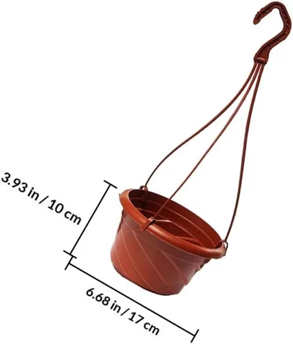 Miniatura 2 de DOITOOL Maceta de plástico octogonal colgante, maceta colgante para jardín, contenedor de flores de plástico, suministros de jardín, maceta