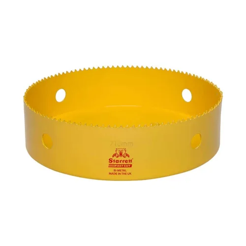 Miniatura 30 de Starrett FCH0100-G - Sierra de agujero recto de corte rápido bimetálica con dientes HSS resistentes a la abrasión, ideal para cortar metal, acero