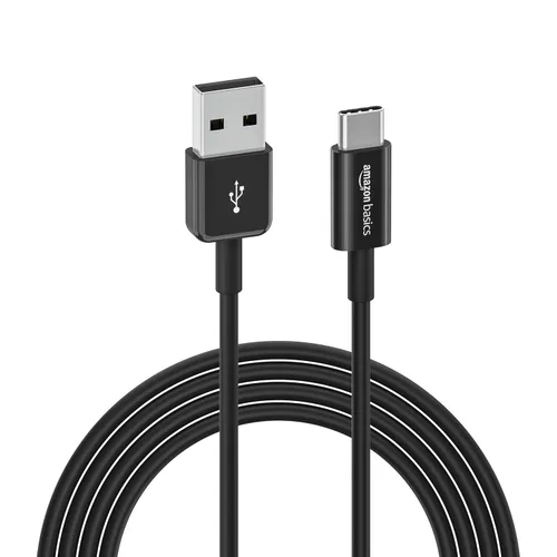 Amazon Basics - Cable de carga rápida USB-C a USB-A 2.0, velocidad de 480Mbps, certificado USB-IF, para Apple iPhone 16/15, iPad, Samsung Galaxy,