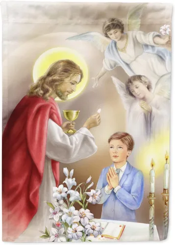 Miniatura 21 de Caroline's Treasures APH8805CHF - Bandera religiosa de la Virgen Madre María para el porche grande, con manga para porche, pancarta decorativa
