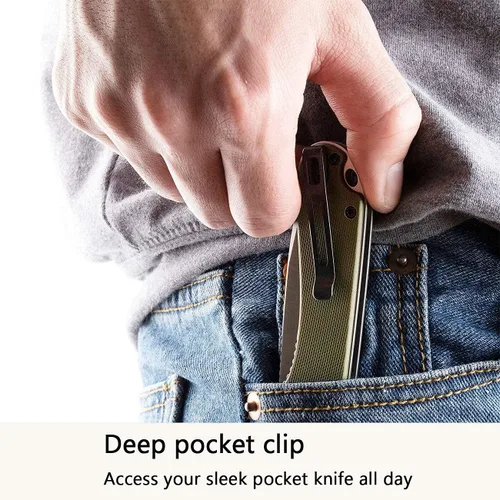 Miniatura 9 de CIVIVI Elementum Green G10 Mango incluido con nueva versión de mango azul G10, gran compañero de cuchillo plegable EDC