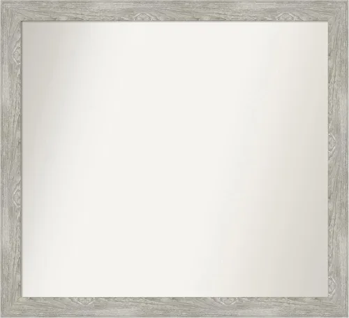 Miniatura 178 de Amanti Art Espejo de baño gris para sobre el fregadero, 31 x 48 pulgadas, espejo de tocador rectangular estrecho de color gris, marco de madera