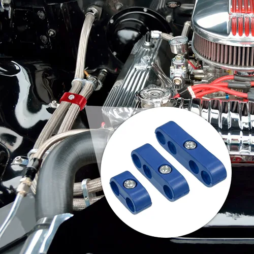 Miniatura 2 de X AUTOHAUX 2 Unidades 0.276 in-0.315 in Motor de coche Bujía Separador de Alambre Telares Divisor Organizador Abrazadera Plástico Azul