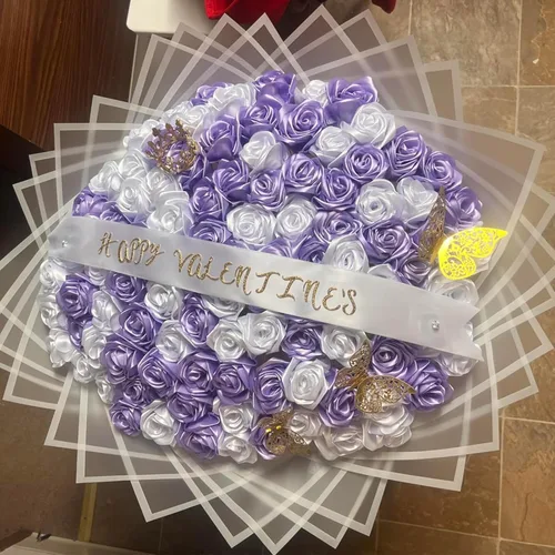 Miniatura 7 de VOWOVOSDAY 20 piezas de papel de regalo de flores, papel de regalo impermeable de 23 x 23 pulgadas, utilizado para manualidades, día de San 1 blanco