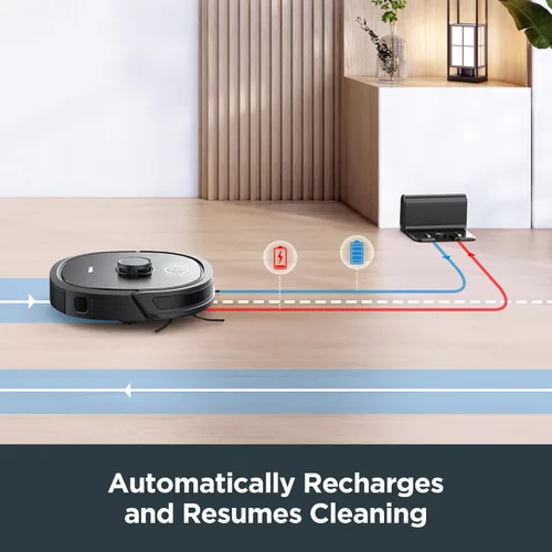 Miniatura 6 de EUREKA Aspiradora robótica, NER650 2000Pa Robot Aspiradora con Navegación SUD, mapeo inteligente y conexión Wi-Fi para suelo de alfombra con Alexa