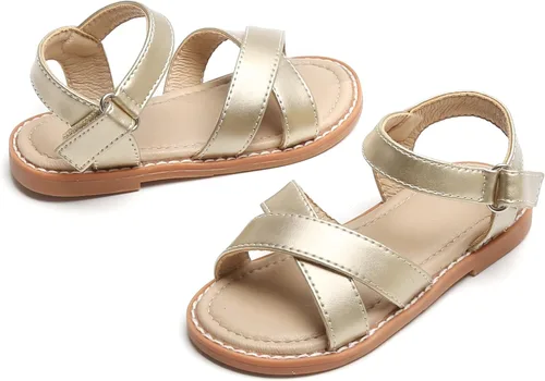 Miniatura 5 de Otter MOMO Girls Sandals Open Toe Princess Flat Sandals with Ruffle Summer Sandals
