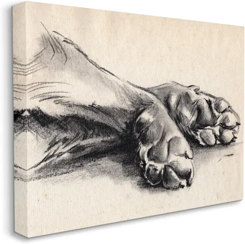 Miniatura 2 de Stupell Industries Placa de pared negra con diseño de pata de perro, diseño minimalista de Jennifer Paxton Parker
