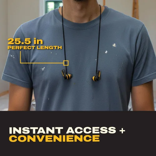 Miniatura 4 de DEWALT Cordón antipérdida para auriculares TWS y TWS ANC – Cable de seguridad duradero para un ajuste seguro y fácil acceso, correa de cuello