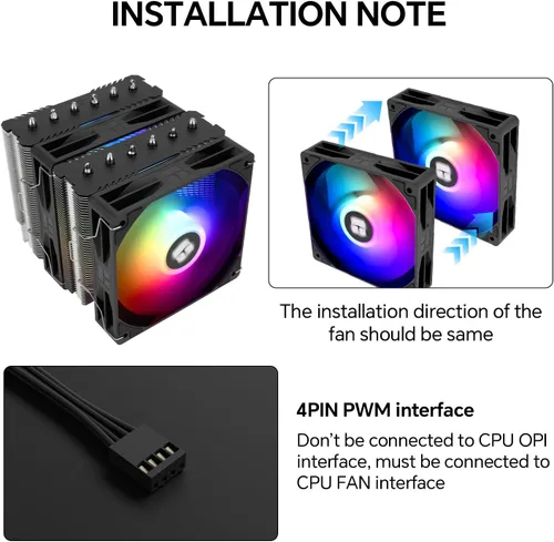 Miniatura 7 de Thermalright Peerless Assassin 120 SE ARGB V2 CPU Cooler, TL‑C12C‑S 120mm PWM Fans, 1850RPM, 6 Heat Pipes, for AMD AM4/AM5 & Intel LGA 1700/1851