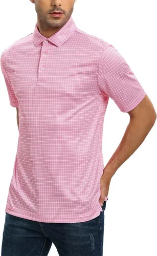 Miniatura 2 de Camisas de golf para hombre - Polo de manga corta con estampado de rendimiento que absorbe la humedad