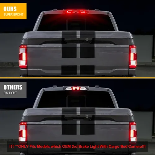 Miniatura 2 de Tercera luz de freno LED para 2015-2024 F150, 2017-2024 F250 F350 F450 F550 Super Duty, 19-24 Ranger Roof mejorada lámpara de carga blanca