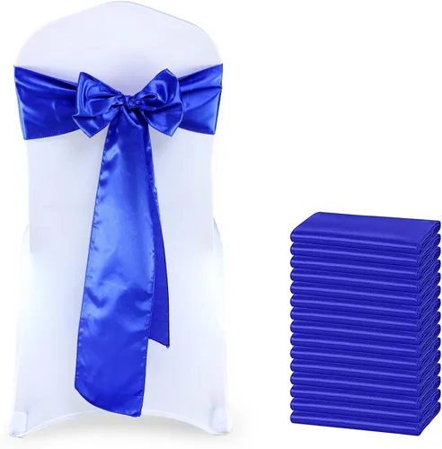 Miniatura 41 de MDS Bandas de Satén para Sillas, Paquete de 50, 7"x108" Cada Una, Lazos Decorativos de Cinta para Respaldos de Sillas para Fiestas de Navidad, Cena