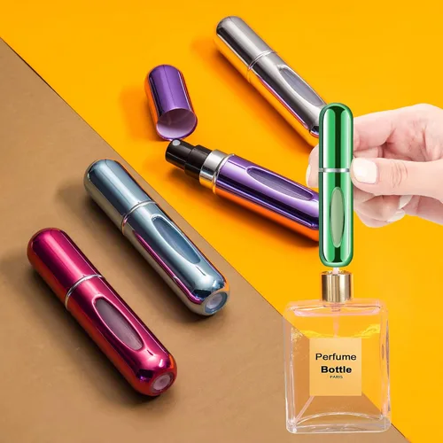 Miniatura 3 de Mini botella de perfume recargable portátil atomizador de perfume recargable, estuche de bomba de repuesto para viajes y salidas