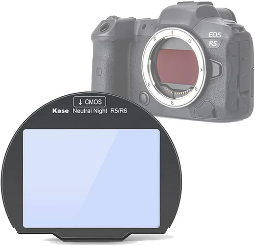 Kase Filtro de contaminación de luz nocturna neutra con clip compatible con cámara Canon R3 R5 R5C R6 R6II, vidrio óptico multicapa templado a