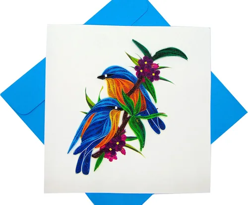 Miniatura 7 de Entrega de la Naturaleza, Tarjeta de Filigrana 3D - Arte Único Dedicado Hecho a Mano, Tarjeta de Felicitación de Diseño para Cumpleaños, Día de San
