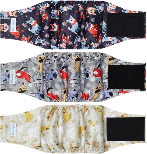 Miniatura 24 de Paw Legend - Pañales lavables para perro macho (3 unidades), L
