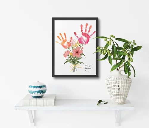 Miniatura 5 de TwoDays Kit de manualidades con estampado de ramo de flores, regalos únicos para mamá de hija o hijo para el día de la madre, cumpleaños, Navidad