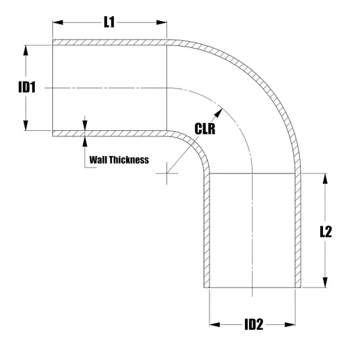 Miniatura 2 de HPS Rendimiento 1-3/4" - 2-1/2" ID, manguera de acoplador reductor de codo de silicona de 45 grados, alta temperatura reforzada de 4 capas, negro