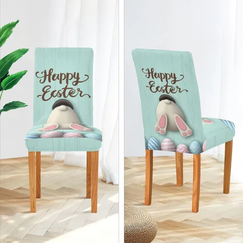 Miniatura 4 de Juego de 2 fundas elásticas para sillas de comedor, extraíbles y lavables, para cocina, comedor, decoración de hotel
