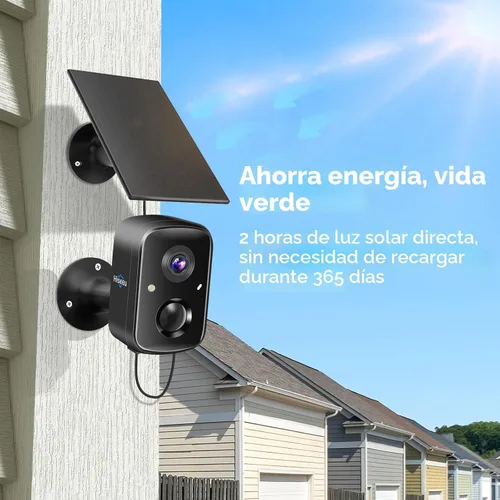 Miniatura 4 de Hiseeu Cámaras de seguridad solares para exteriores, de vigilancia, Wi-Fi, 3K, 4MP, detección de movimiento PIR/AI, impermeable, visión nocturna a