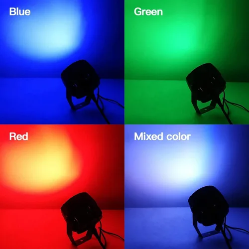 Miniatura 2 de SHEHDS Luces LED de 30 W COB Wash RGB 3 en 1 luces de fiesta con control remoto y DMX, activado por sonido para bodas, Navidad, espectáculos