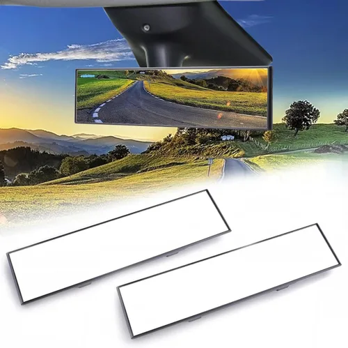 Espejo universal de gran angular con clip, espejo retrovisor panorámico plano HD, antirreflejo, tinte transparente, accesorios para automóvil, SUV,