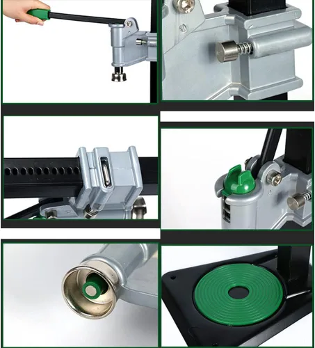 Miniatura 5 de Herramienta manual para taponadora de botellas para elaboración de cerveza casera, resistente metal fuerte de fácil acción, máquina taponadora
