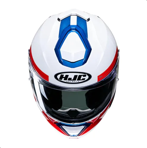 Miniatura 5 de Casco de motocicleta modular HJC i91 Bina Poly con protector HJ-33 Pin-lock, aprobado por DOT (MC21, X-Small)