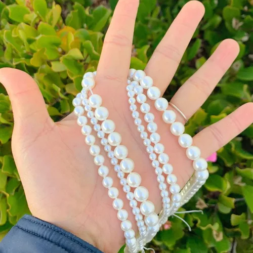 Miniatura 2 de Adabele 1 hebra AAA Grado 10mm Cuentas sueltas redondas de perla natural de concha de agua dulce Madreperla Nacre 38 cm (Perla Blanca) para hacer