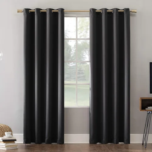 Miniatura 29 de Sun Zero Nordic - Juego de 2 paneles de cortinas con ojales de grado teatral extremo 100% opacas, 104" x 96" (2* 52" x 96"), cortinas opacas blanco