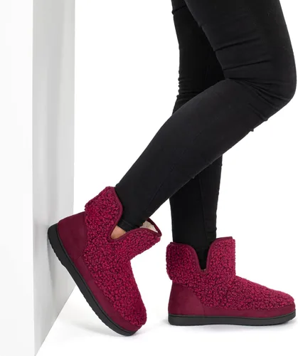Miniatura 2 de RockDove - Pantuflas estilo botín de forro polar con espuma viscoelástica y suela de goma para mujer