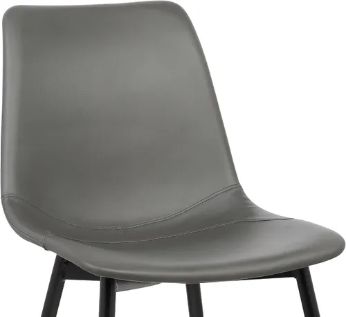 Miniatura 9 de Armen Living Monte Mid Century - Silla auxiliar de comedor moderna y contemporánea para mesa, cocina, escritorio de oficina en casa, altura del Piel
