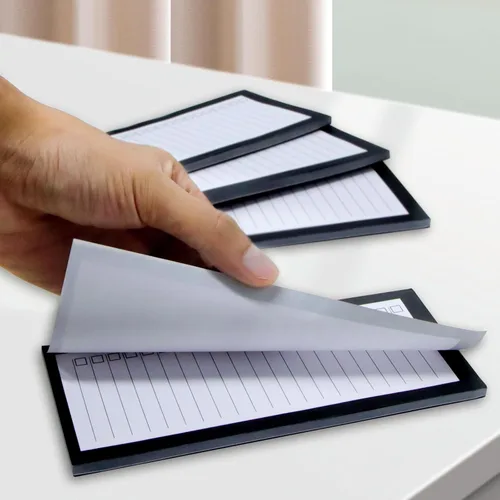 Miniatura 4 de 4 paquetes de blocs de notas magnéticos para nevera, gran almohadilla magnética para lista de comestibles para nevera, diseño completo con parte