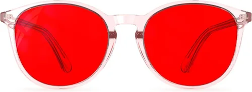 Miniatura 9 de Bloomoak Lentes de bloqueo de luz azul naranja 99%, estilo redondo retro de moda, alivia la fatiga ocular, mejorar el sueño para pantallas